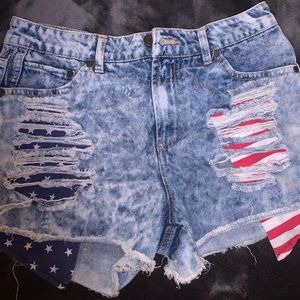 Denim shorts